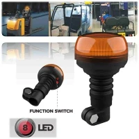 新しい ECE R65 認定 24V 回転ハイパワー LED アンバーレンズ警告ビーコンライト IP66 防水 ABS PC ベーストラック鉱山